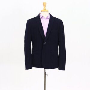 The Spitalfields 46R Navy Blazer Sport Coat Jacket 2-Button Solid Y632